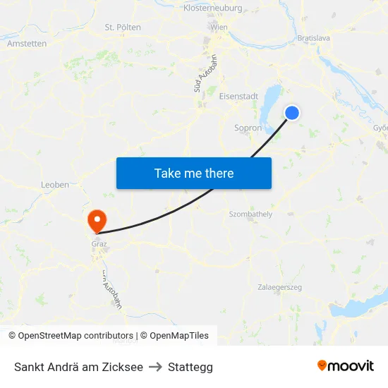 Sankt Andrä am Zicksee to Stattegg map