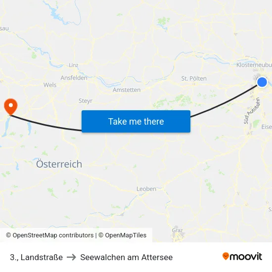3., Landstraße to Seewalchen am Attersee map
