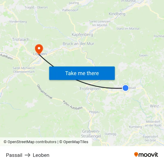 Passail to Leoben map