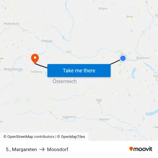 5., Margareten to Moosdorf map
