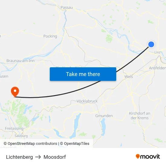 Lichtenberg to Moosdorf map