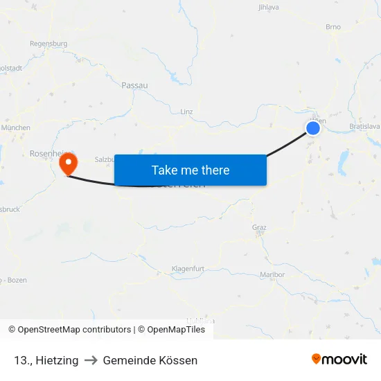 13., Hietzing to Gemeinde Kössen map
