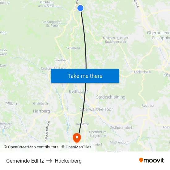 Gemeinde Edlitz to Hackerberg map