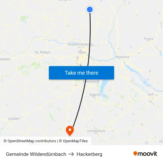 Gemeinde Wildendürnbach to Hackerberg map