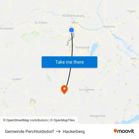 Gemeinde Perchtoldsdorf to Hackerberg map