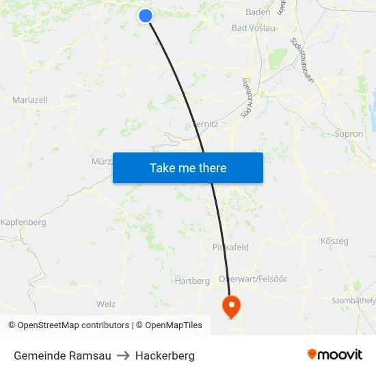 Gemeinde Ramsau to Hackerberg map