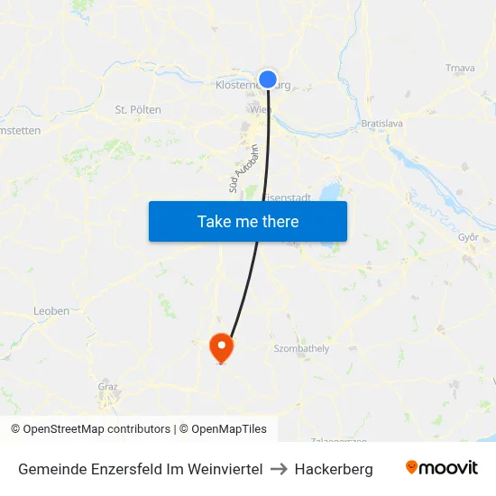 Gemeinde Enzersfeld Im Weinviertel to Hackerberg map