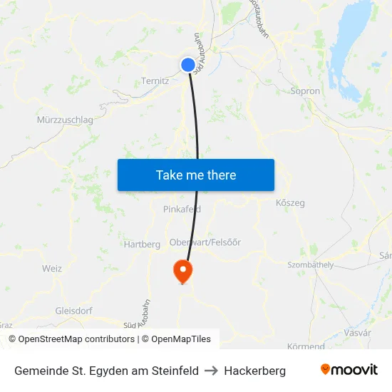 Gemeinde St. Egyden am Steinfeld to Hackerberg map