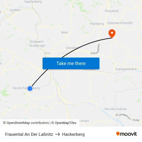 Frauental An Der Laßnitz to Hackerberg map