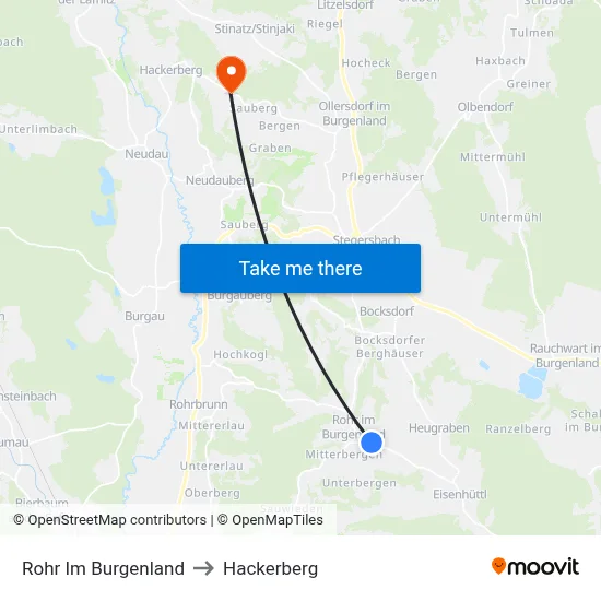 Rohr Im Burgenland to Hackerberg map