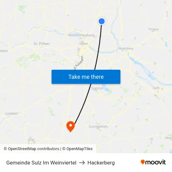 Gemeinde Sulz Im Weinviertel to Hackerberg map