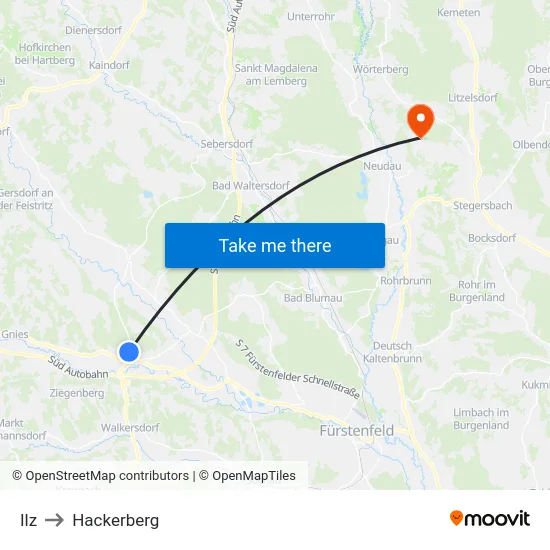 Ilz to Hackerberg map