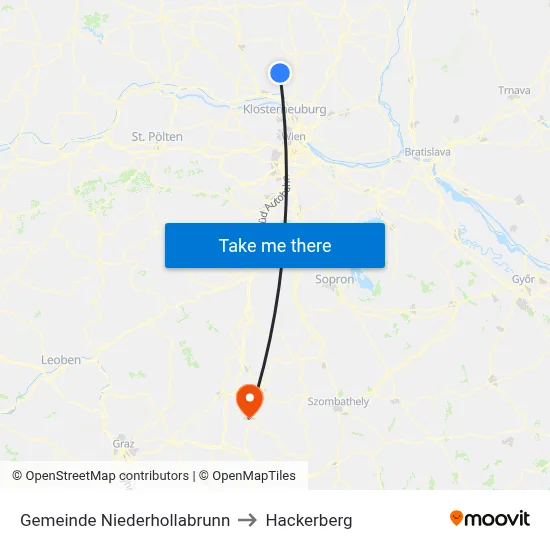 Gemeinde Niederhollabrunn to Hackerberg map