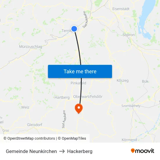 Gemeinde Neunkirchen to Hackerberg map