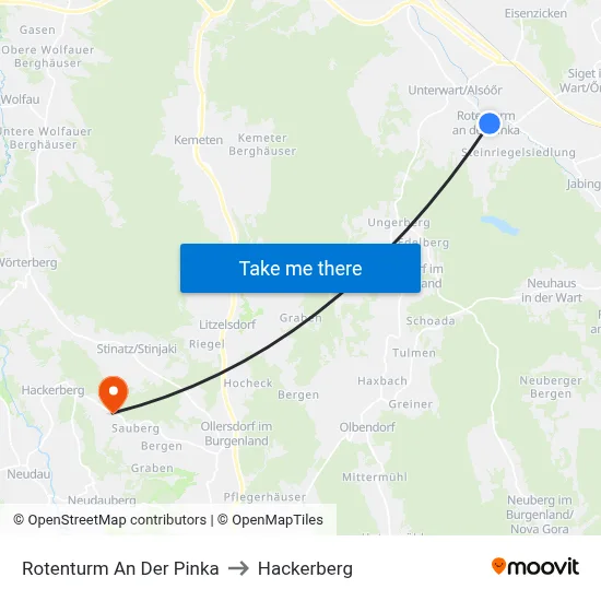 Rotenturm An Der Pinka to Hackerberg map