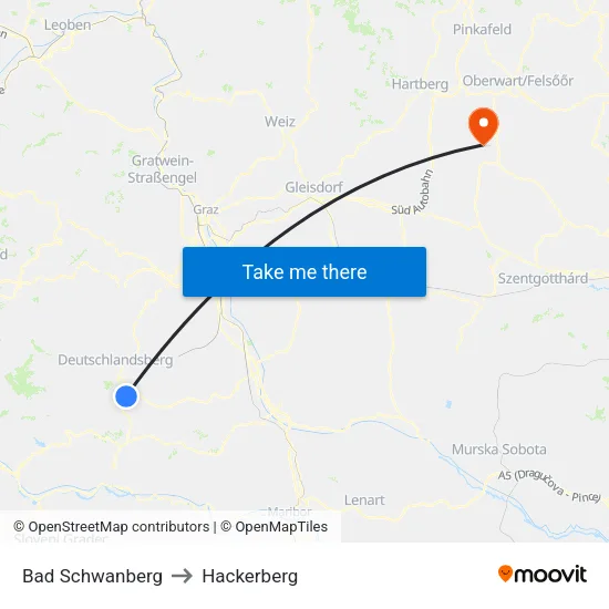 Bad Schwanberg to Hackerberg map