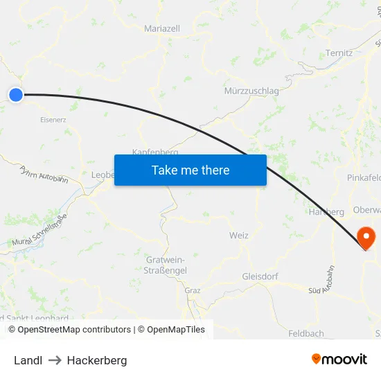 Landl to Hackerberg map