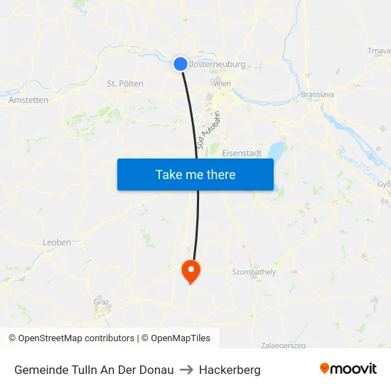 Gemeinde Tulln An Der Donau to Hackerberg map