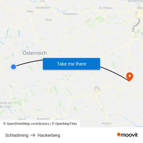 Schladming to Hackerberg map