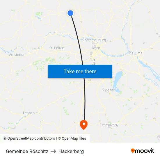 Gemeinde Röschitz to Hackerberg map