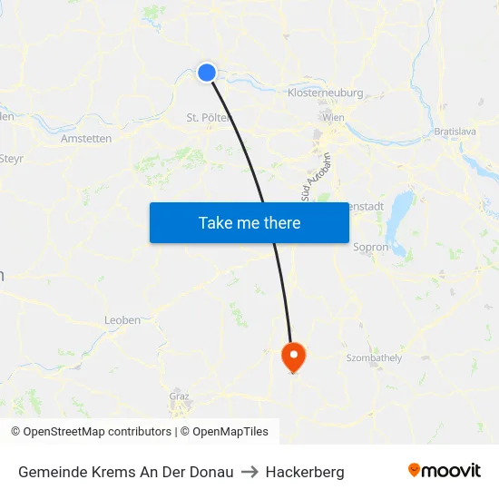 Gemeinde Krems An Der Donau to Hackerberg map