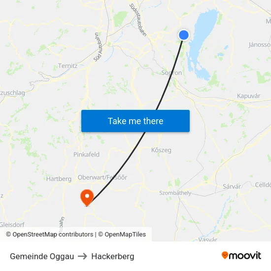 Gemeinde Oggau to Hackerberg map