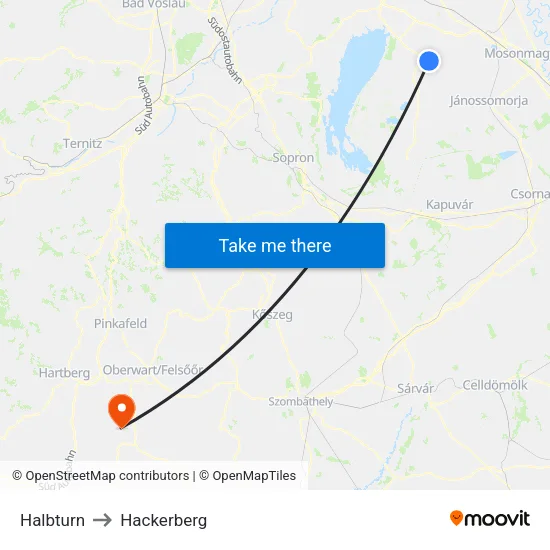 Halbturn to Hackerberg map
