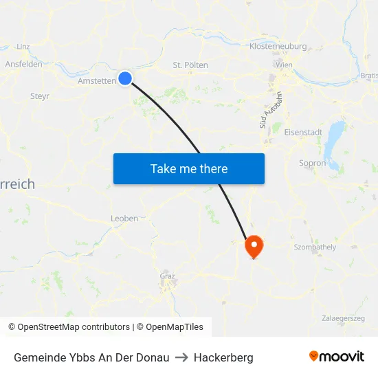 Gemeinde Ybbs An Der Donau to Hackerberg map