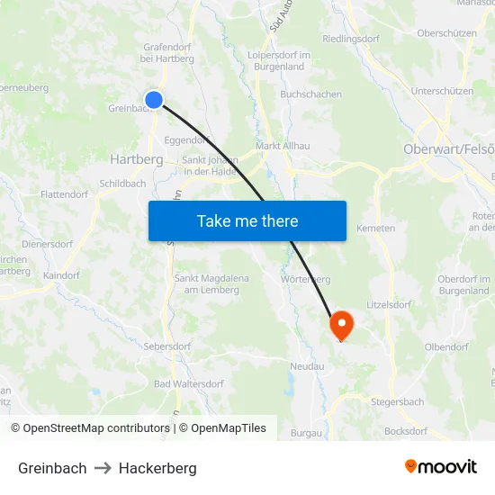 Greinbach to Hackerberg map
