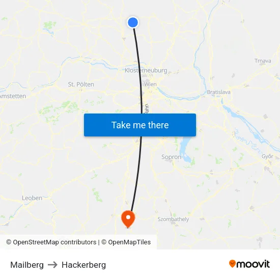 Mailberg to Hackerberg map