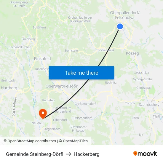 Gemeinde Steinberg-Dörfl to Hackerberg map