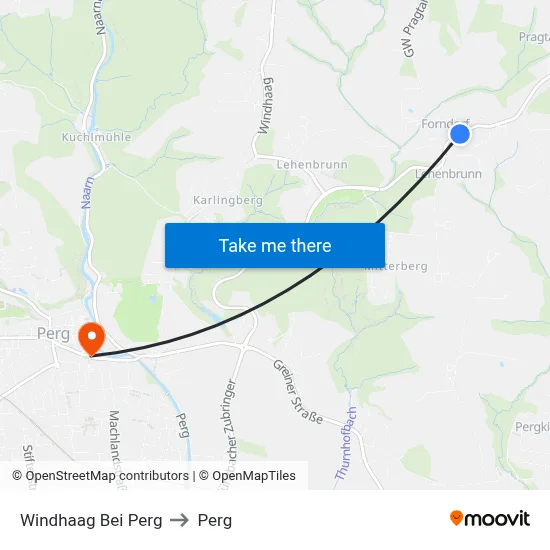 Windhaag Bei Perg to Perg map