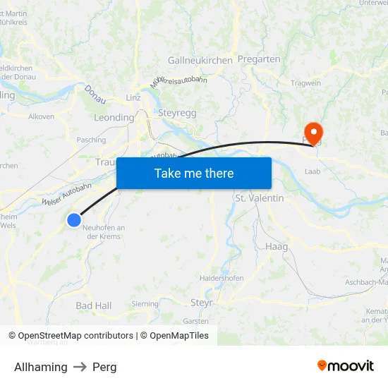 Allhaming to Perg map