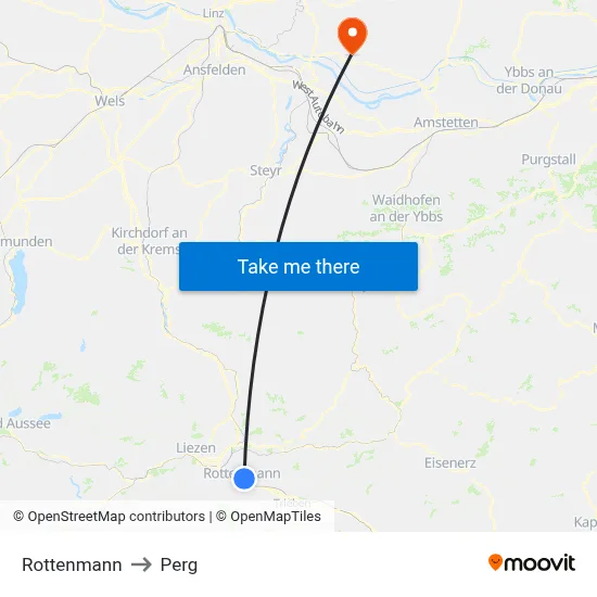 Rottenmann to Perg map