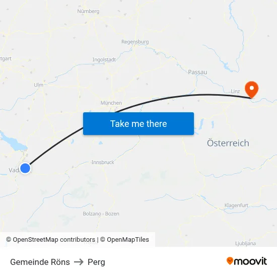 Gemeinde Röns to Perg map