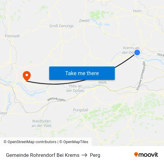 Gemeinde Rohrendorf Bei Krems to Perg map