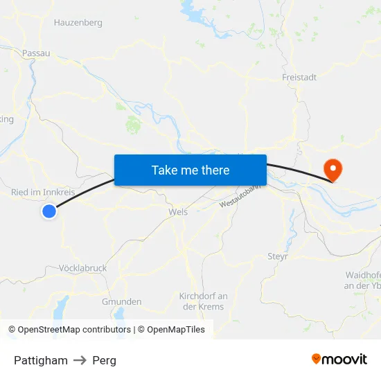 Pattigham to Perg map