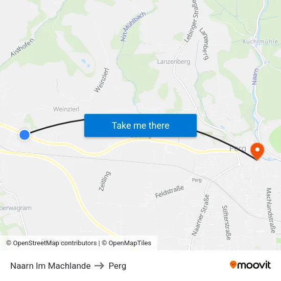 Naarn Im Machlande to Perg map