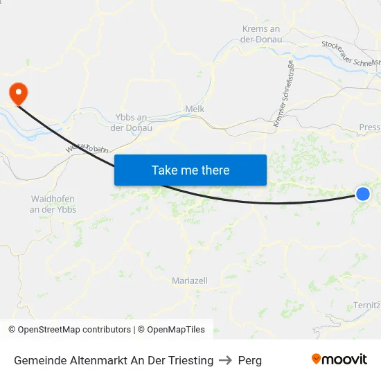 Gemeinde Altenmarkt An Der Triesting to Perg map