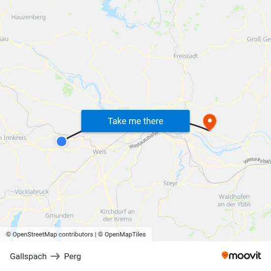 Gallspach to Perg map