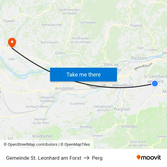 Gemeinde St. Leonhard am Forst to Perg map