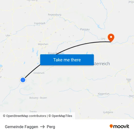 Gemeinde Faggen to Perg map