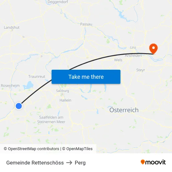 Gemeinde Rettenschöss to Perg map