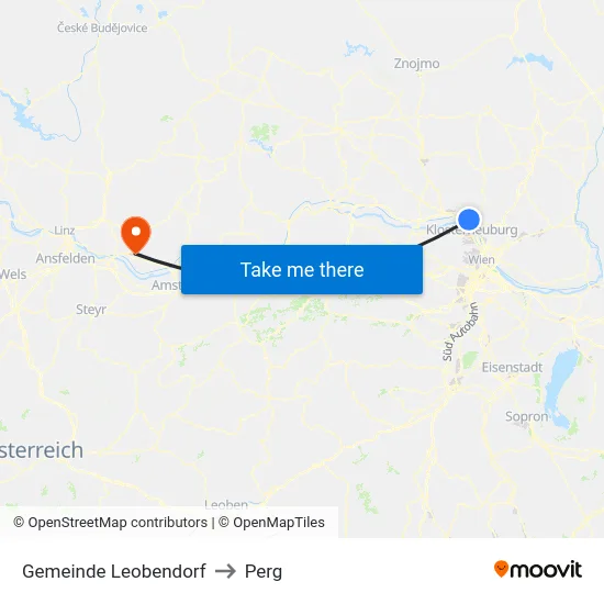 Gemeinde Leobendorf to Perg map