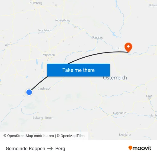 Gemeinde Roppen to Perg map