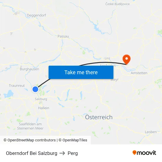 Oberndorf Bei Salzburg to Perg map