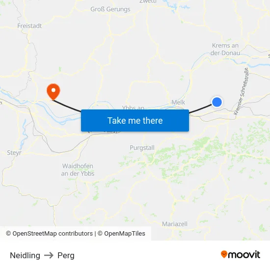 Neidling to Perg map