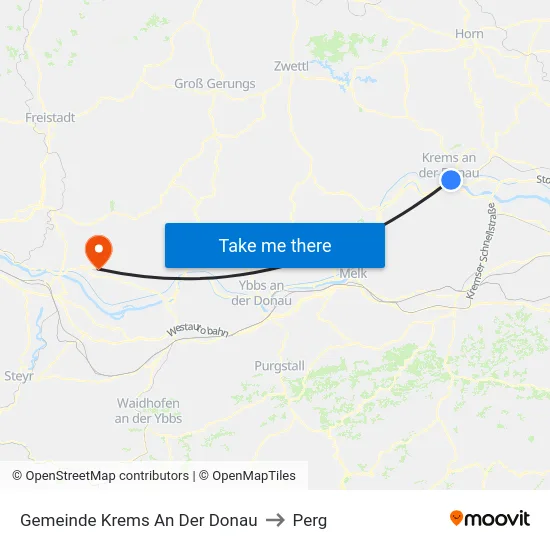 Gemeinde Krems An Der Donau to Perg map