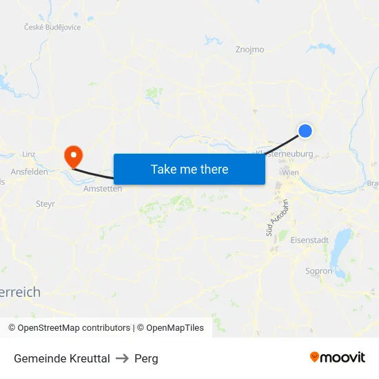 Gemeinde Kreuttal to Perg map