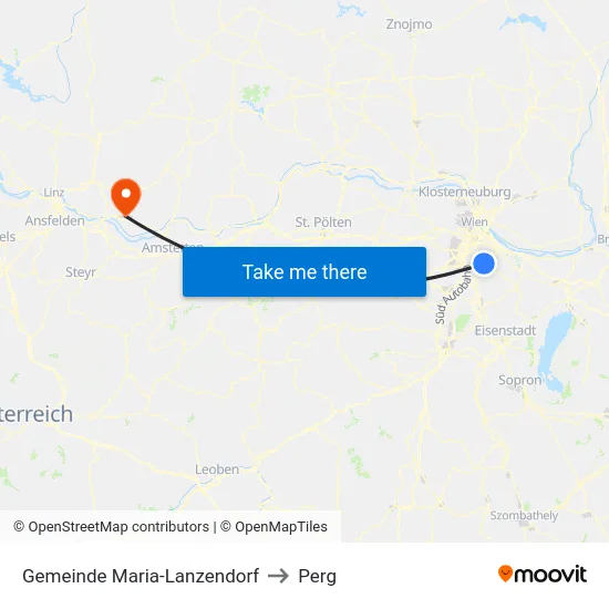 Gemeinde Maria-Lanzendorf to Perg map